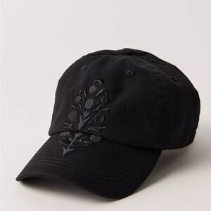 FP Movement by Free People Black Embroidered Baseball Cap